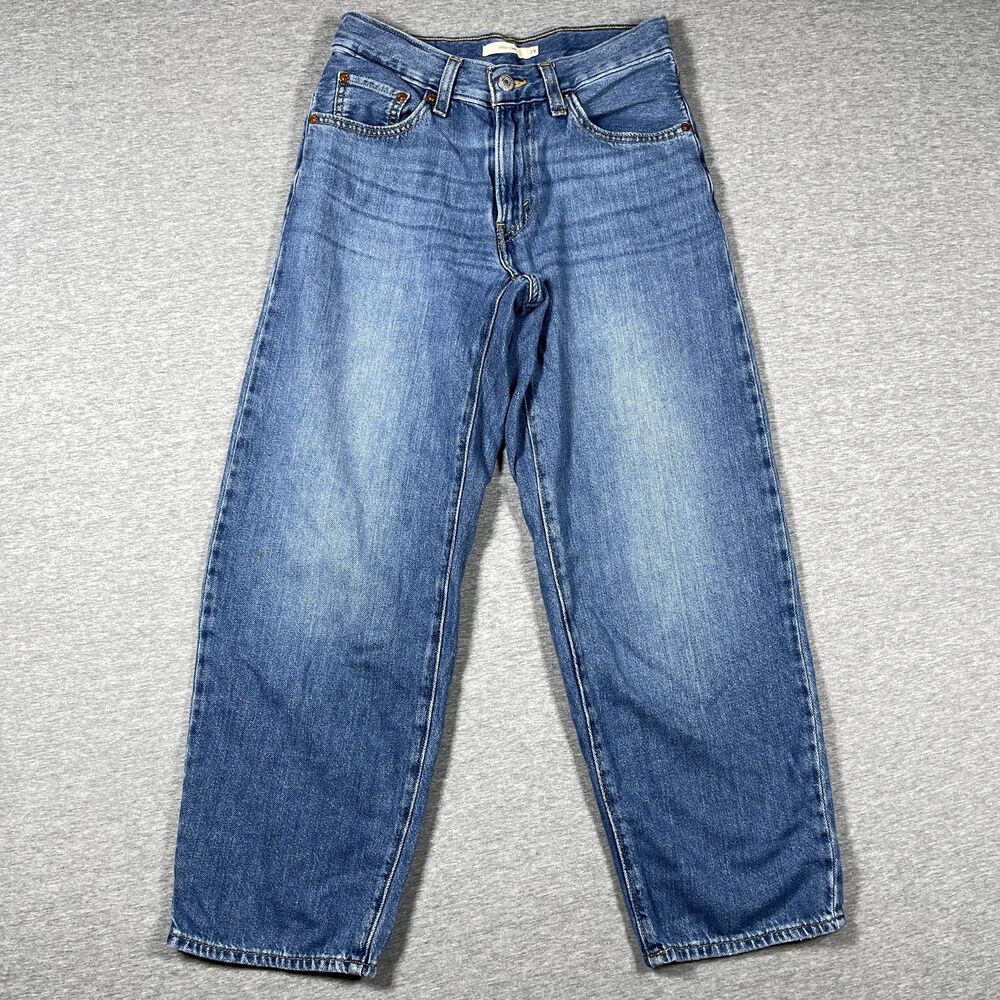 Levi's Jeans Womens 24 Blue Wide-Leg Relaxed Y2K Medium Wash Baggy
